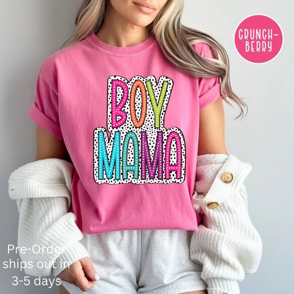 Boy Mama T-Shirt, Boy Mom Shirt, Comfort Color Tee - Picture 5 of 12